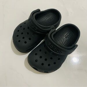Baby Crocs Black Littles Baby Toddler size 5